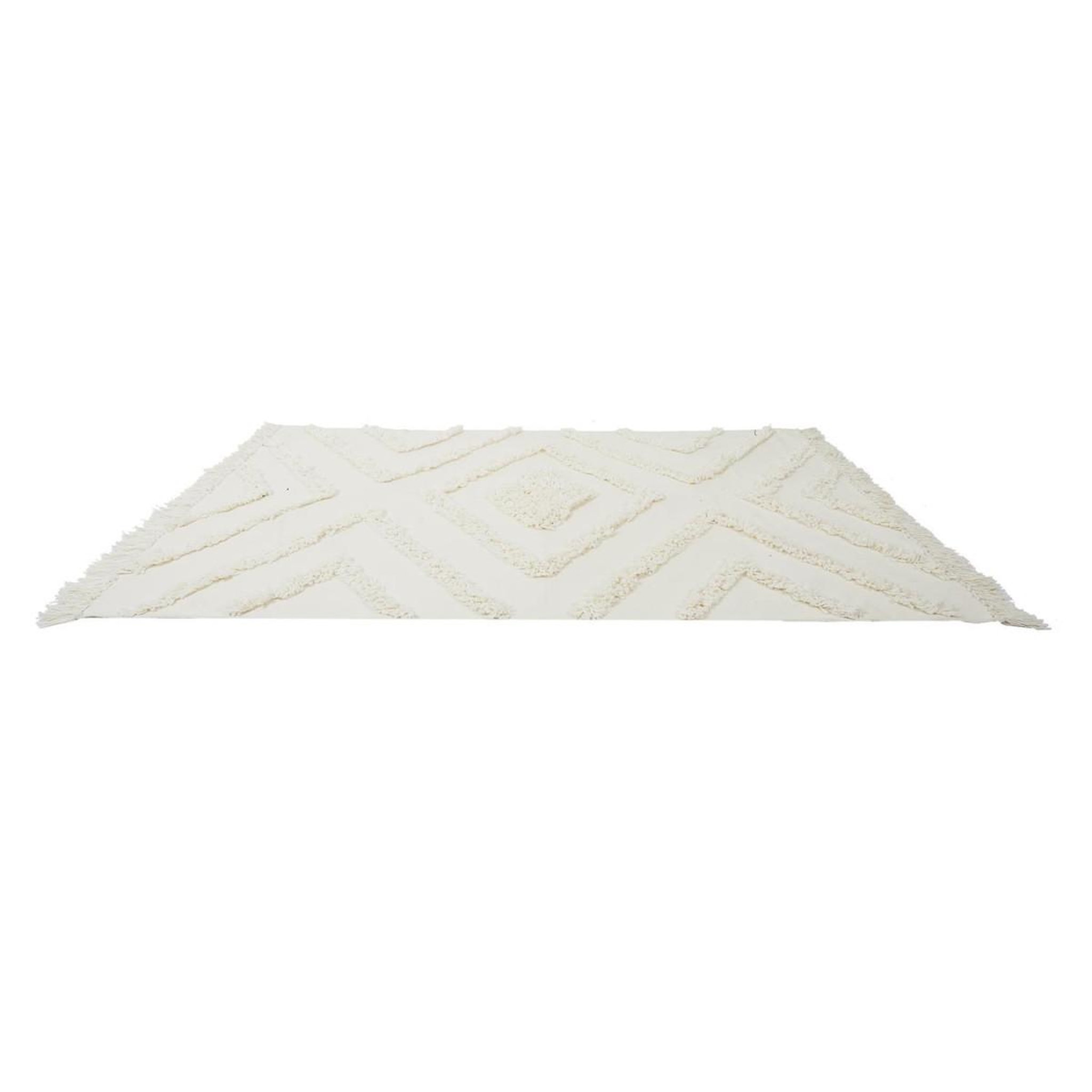 Voir la diapositive 2 : The Home Deco Factory Tapis déco tufté  ethnique  120x170cm écru