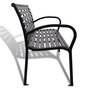 Voir la diapositive 4 : VIDAXL Banc de jardin 125 cm acier et WPC noir