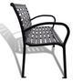 Voir la diapositive 4 : VIDAXL Banc de jardin 125 cm acier et WPC noir
