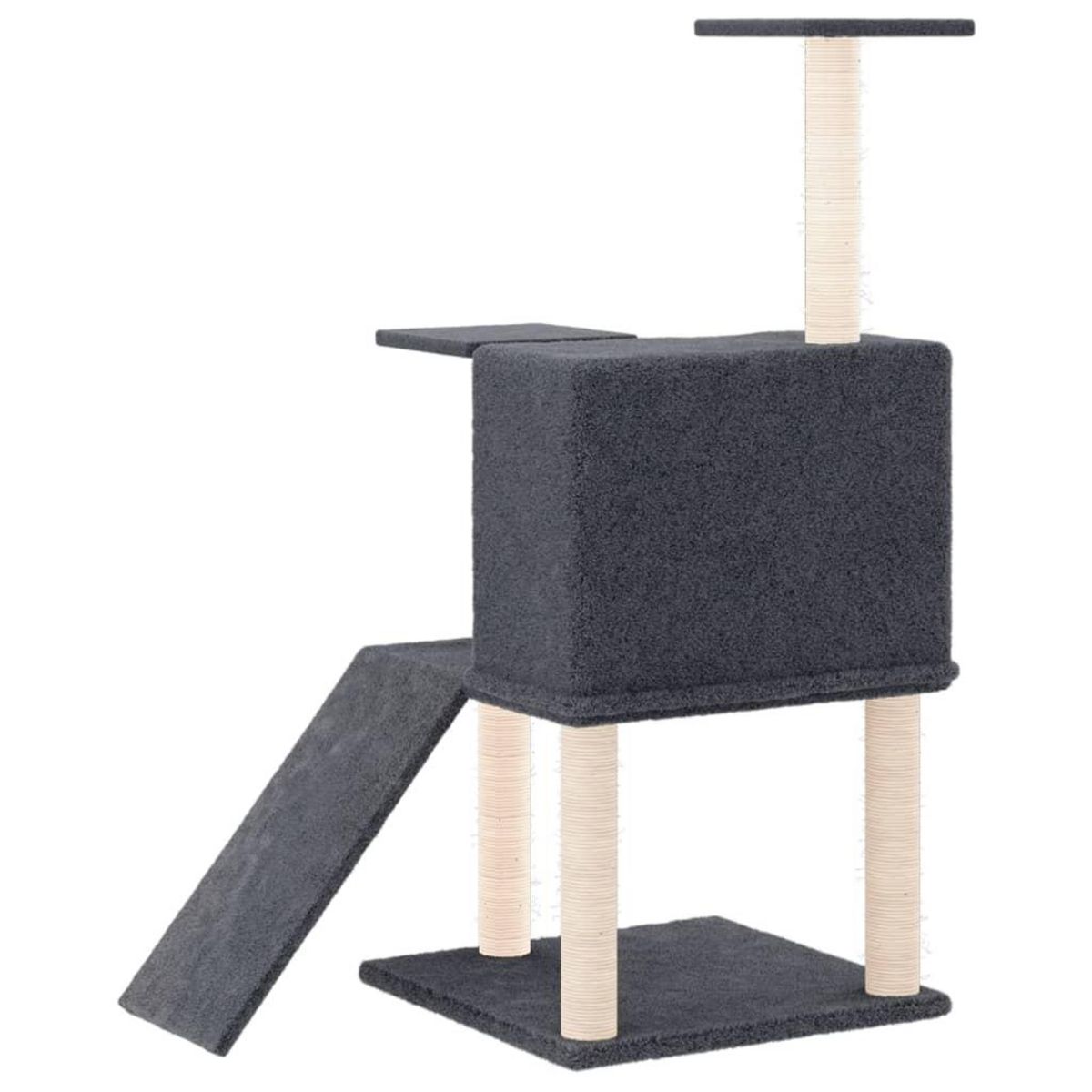 VIDAXL Arbre a chat avec griffoirs en sisal Gris fonce 109 cm