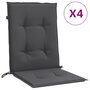 Voir la diapositive 2 : VIDAXL Coussins de chaise a dossier bas lot de 4 anthracite melange