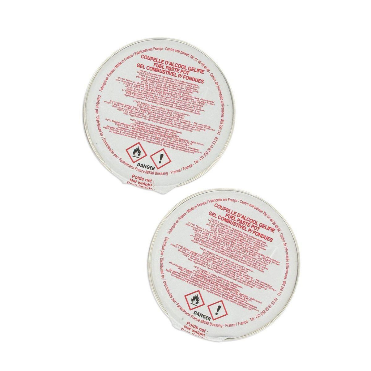 Fackelmann Lot de 2 coupelles d'alcool gélifié Fackelmann