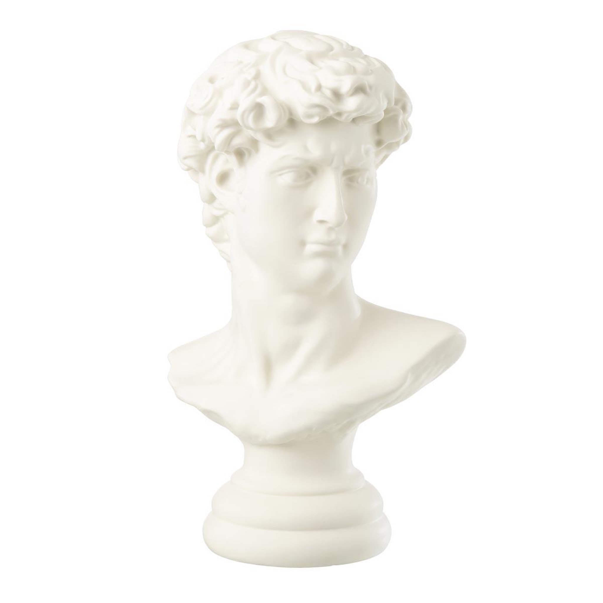 J-LINE Buste david en résine  holywood  51cm blanc