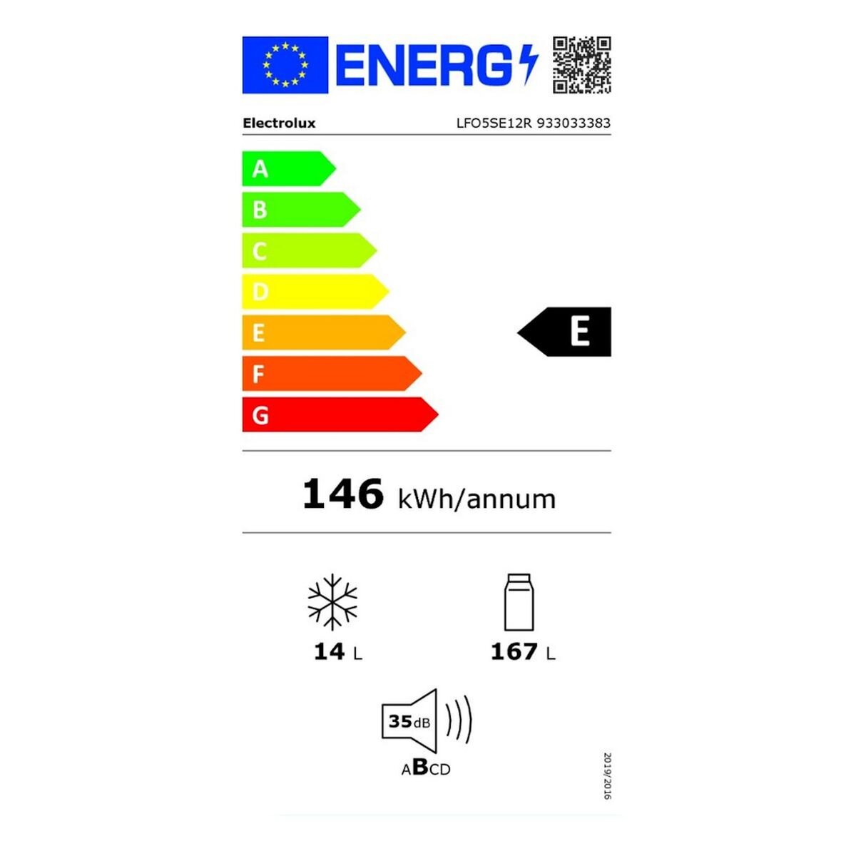 ELECTROLUX Réfrigérateur 1 porte intégrable à pantographe 181l - LFO5SE12R