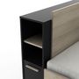 Voir la diapositive 3 : Lit 90x190/200 cm avec rangements LOREDANA