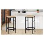 Voir la diapositive 6 : Lot de 2 tabourets de bar style industriel pieds métal HOUSTON