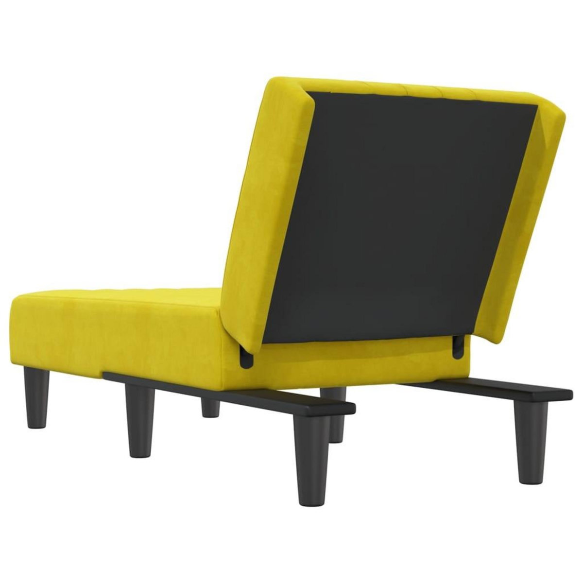 VIDAXL Chaise longue jaune velours