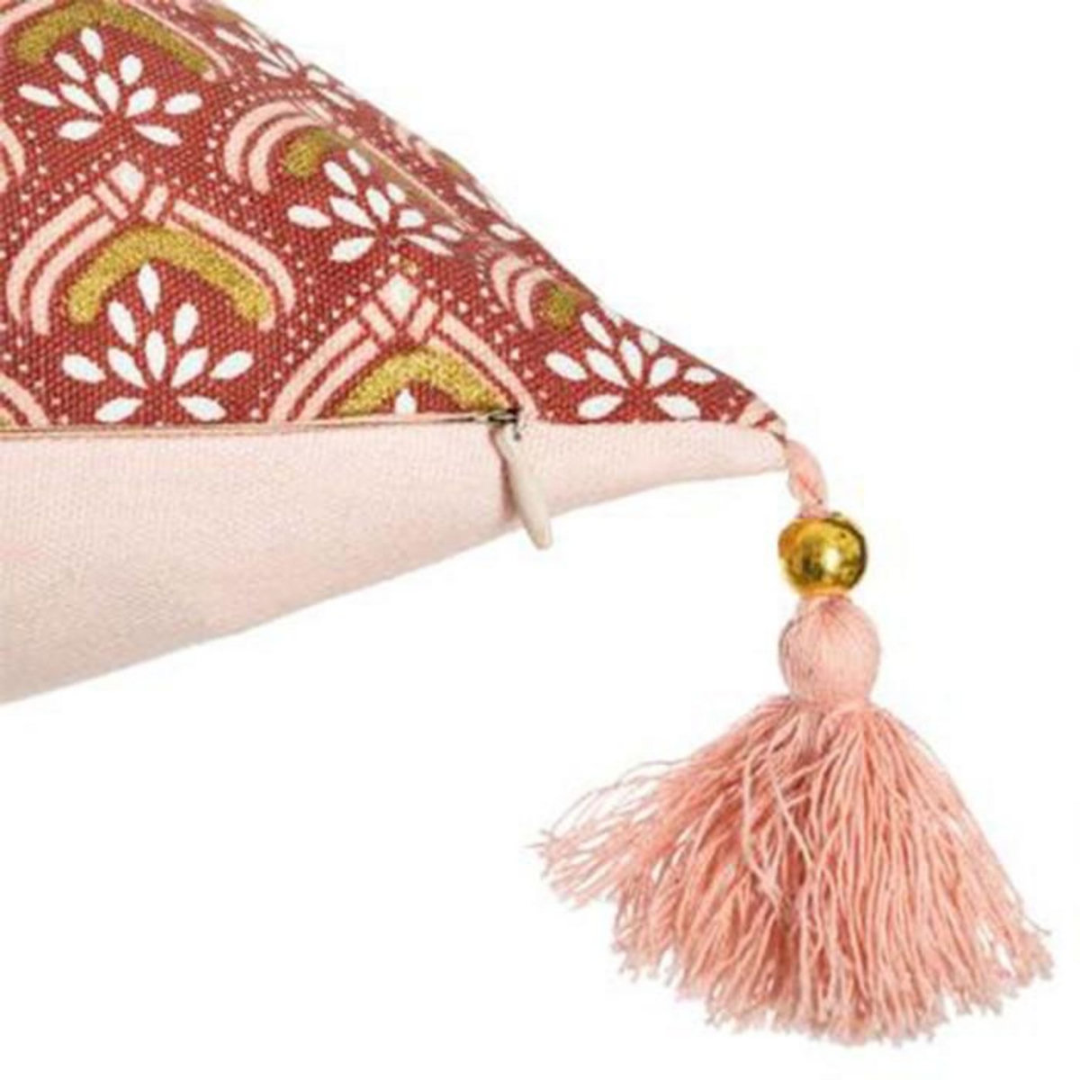 ATMOSPHERA Housse de Coussin Imprimé  Hindou  40x40cm Rouge