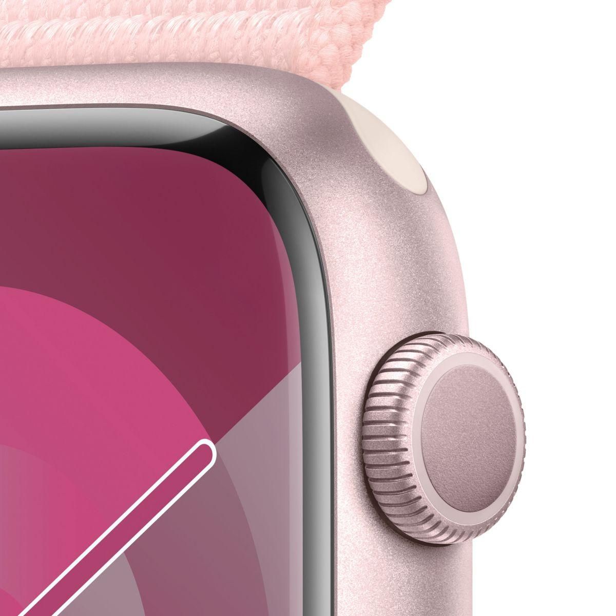 APPLE Montre connectée Serie 9 45mm Aluminium / Rose Loop