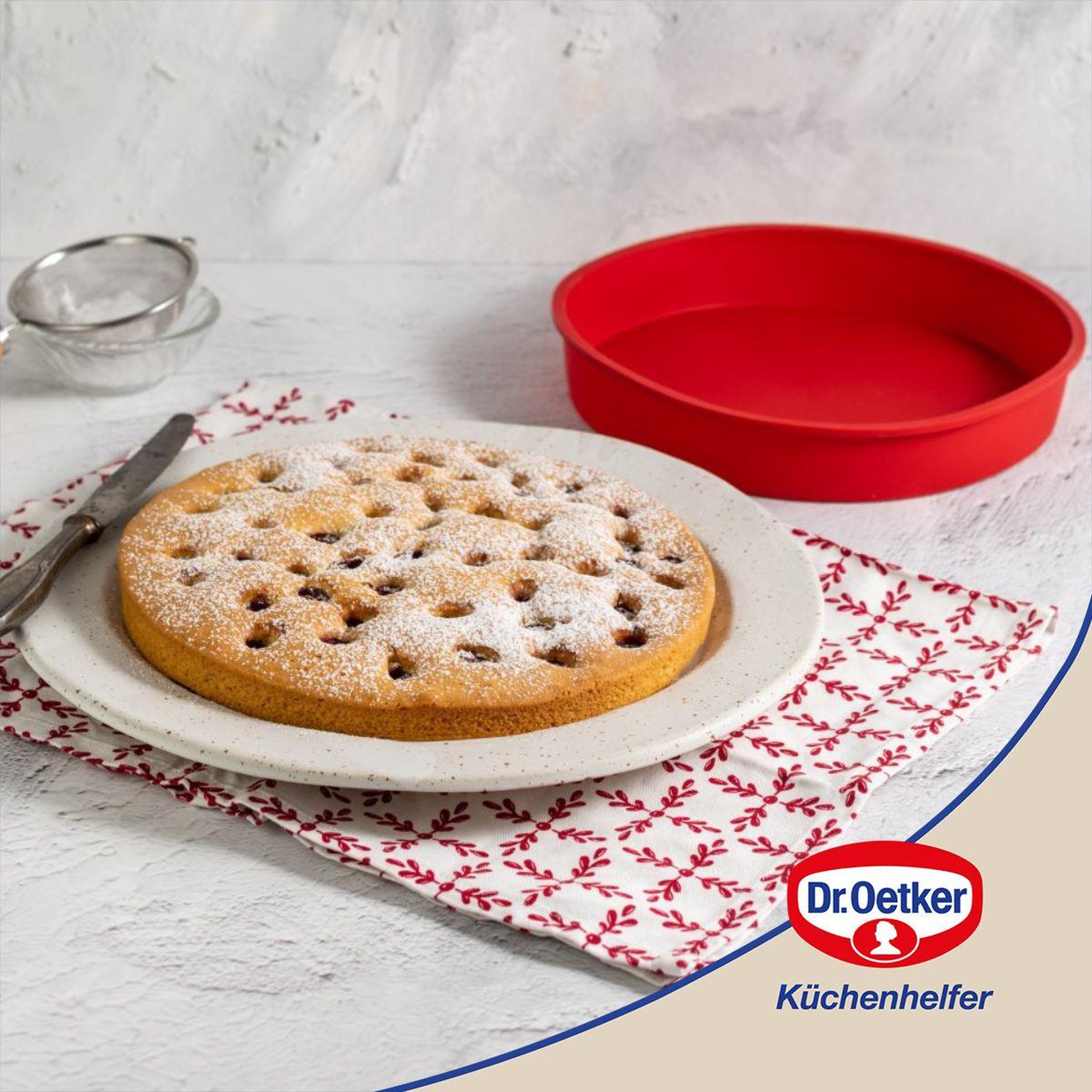 Voir la diapositive 2 : DR.OETKER Deux moules à manqué en silicone de 26 cm dr. Oetker flexxibel love