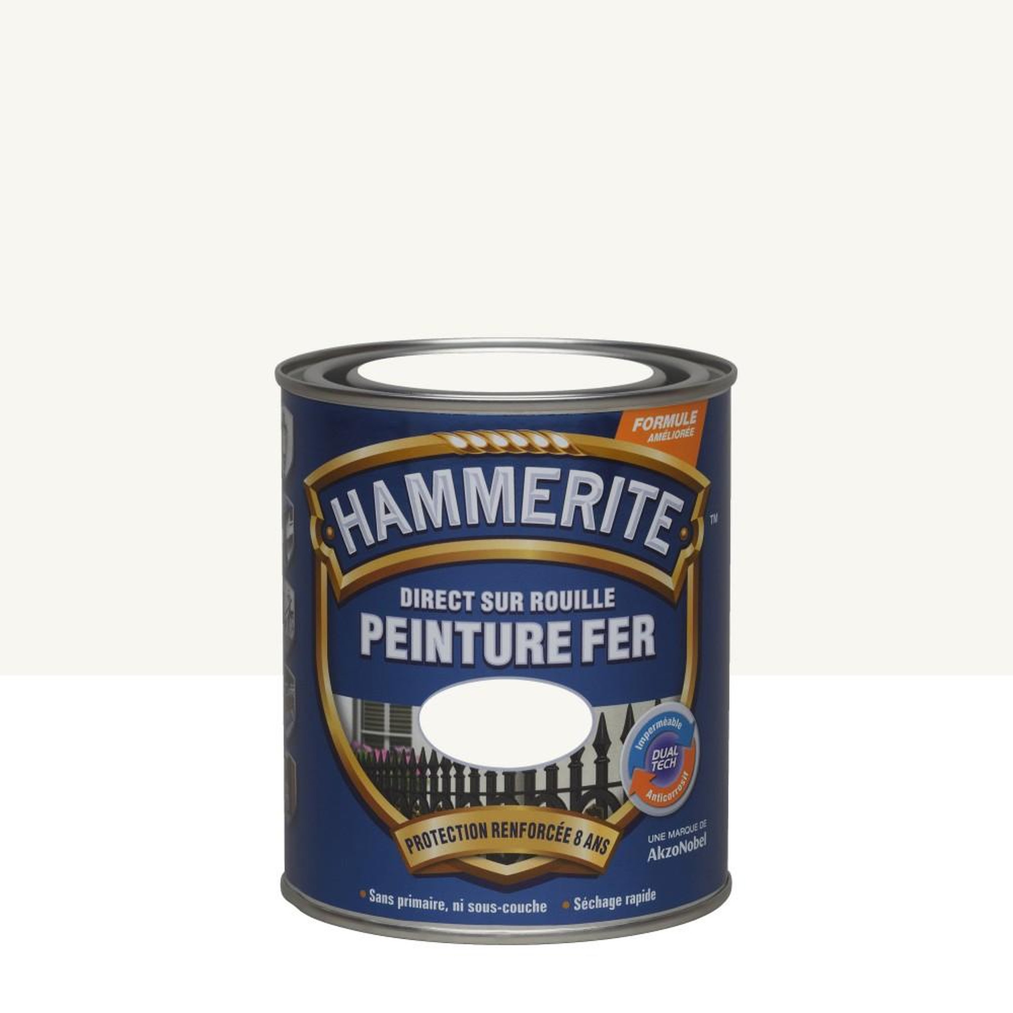 CENTRALE BRICO Peinture fer extérieur Direct sur rouille HAMMERITE blanc brillant 0.75 l