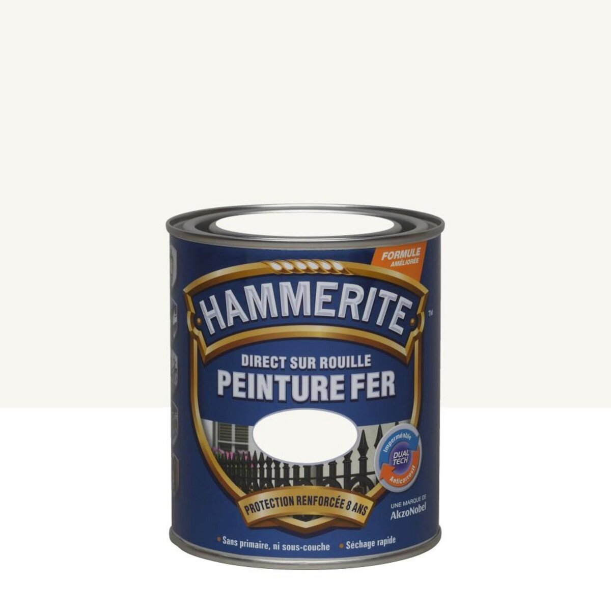 CENTRALE BRICO Peinture fer extérieur Direct sur rouille HAMMERITE blanc brillant 0.75 l