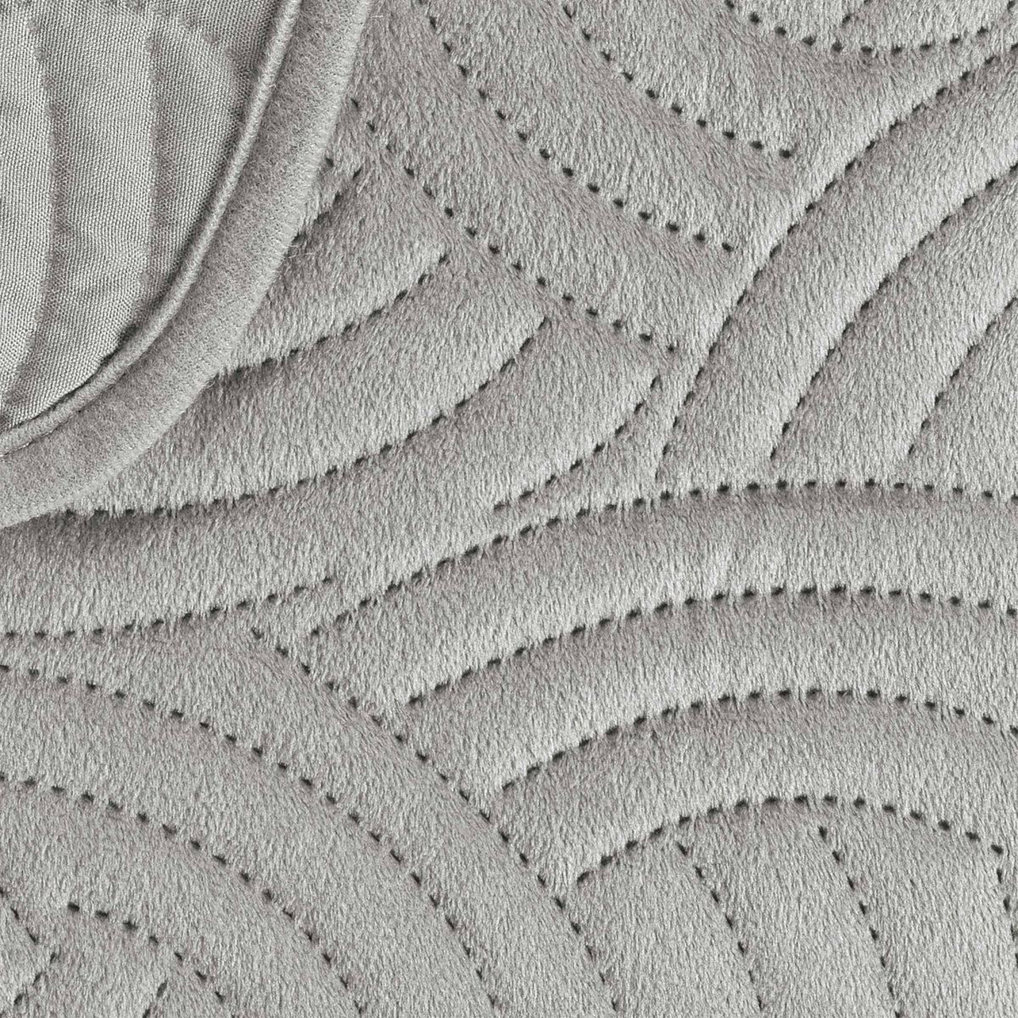 Voir la diapositive 5 : Douceur d'Intérieur Couvre-lit & 2 housses de coussin  solange  220x240cm gris