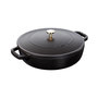 Voir la diapositive 1 : Staub Sauteuse Chistera 24cm noir mat