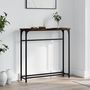 Voir la diapositive 1 : VIDAXL Table console chêne fumé 75x19,5x75 cm bois d ingénierie