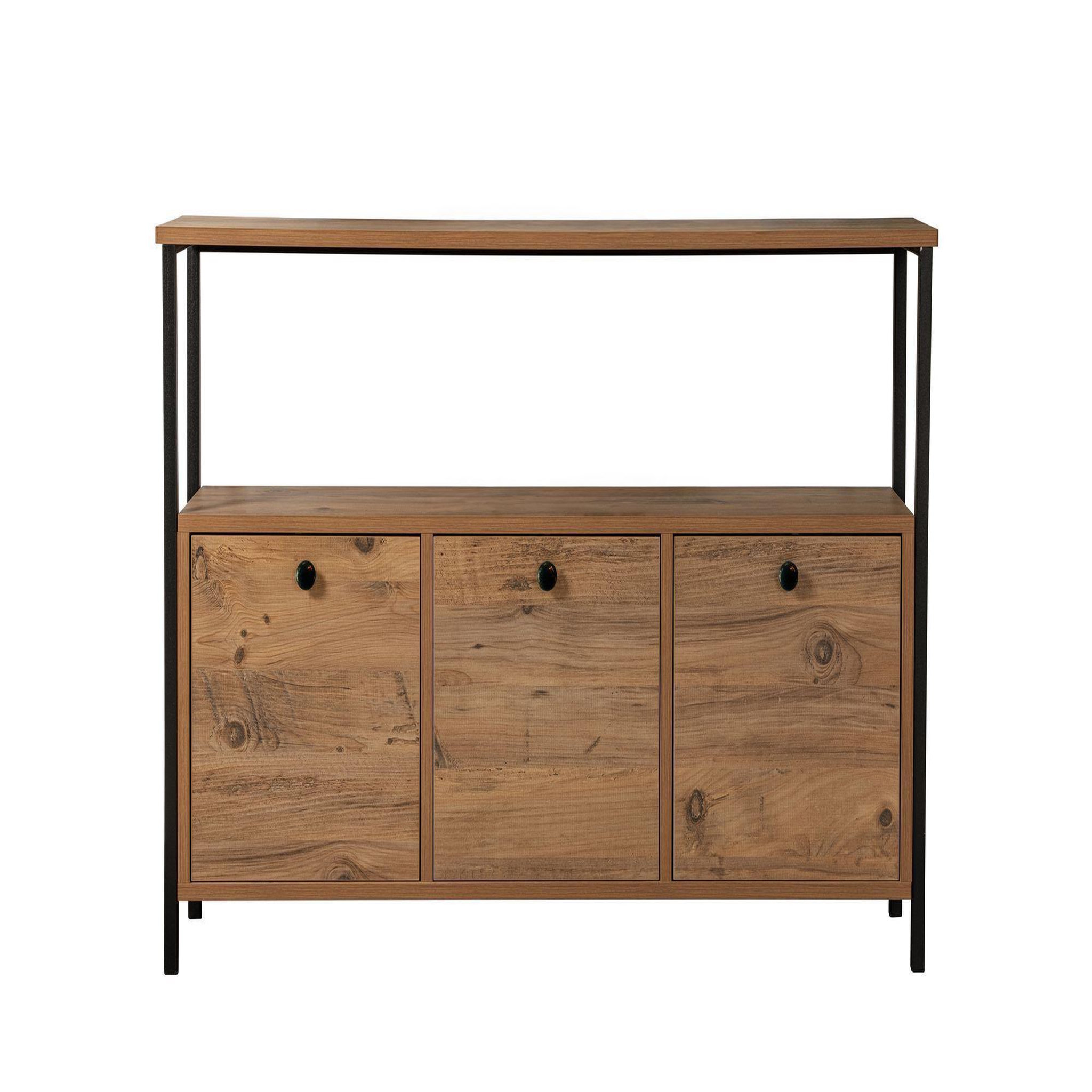 Habitat et Jardin Console en bois  solace  - 120 x 29 x 77 cm - pin atlantique noir