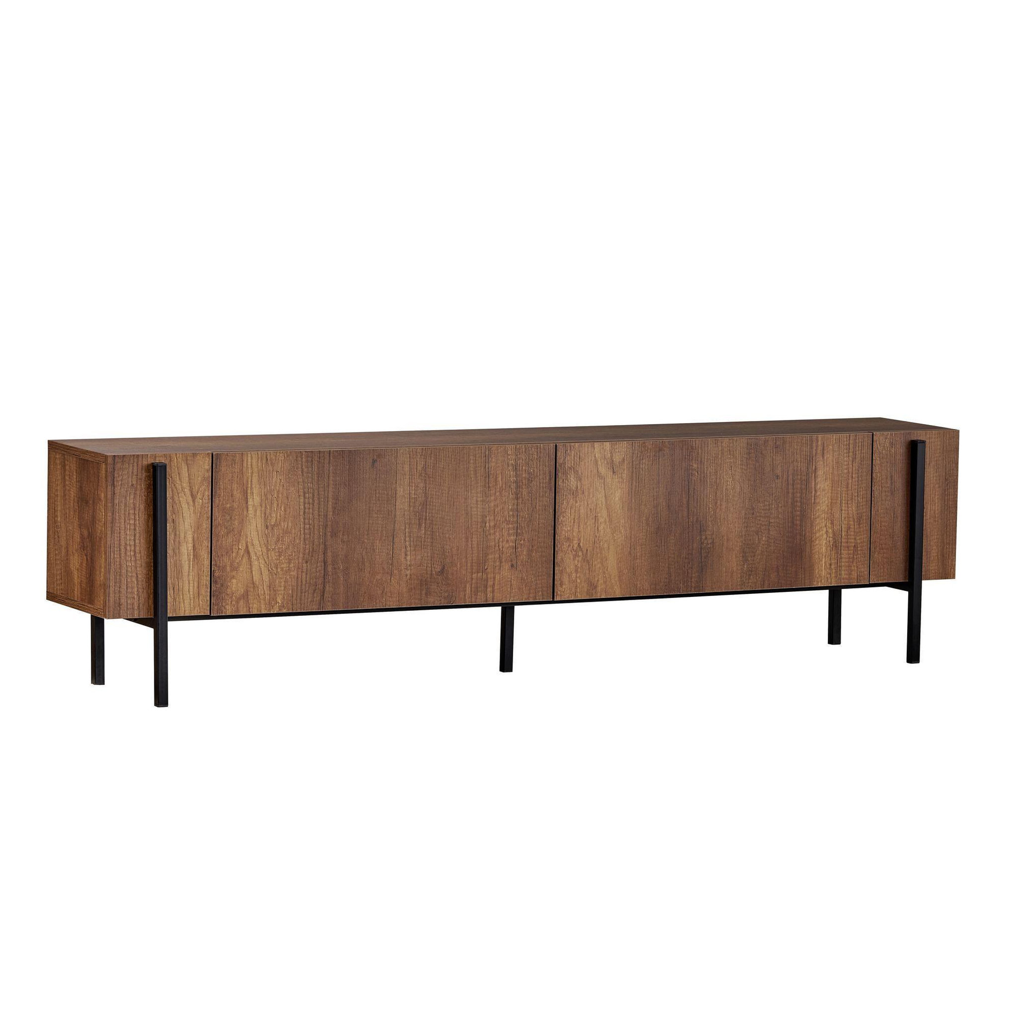 Habitat et Jardin Meuble tv en bois  nexus  - 180 x 30 x 45 cm - noyer baroque / noir