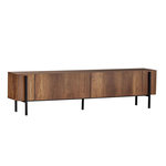 Habitat et Jardin Meuble TV en bois  Nexus  - 180 x 30 x 45 cm - Noyer Baroque / Noir