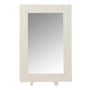 Voir la diapositive 1 : Paris Prix Miroir Mural Design  Relief Fleur  61cm Blanc