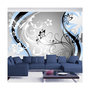 Voir la diapositive 1 : Paris Prix Papier Peint  Art Flowers Blue