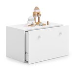 KOBI Coffre à jouets Inga blanc - Rangement élégant et pratique