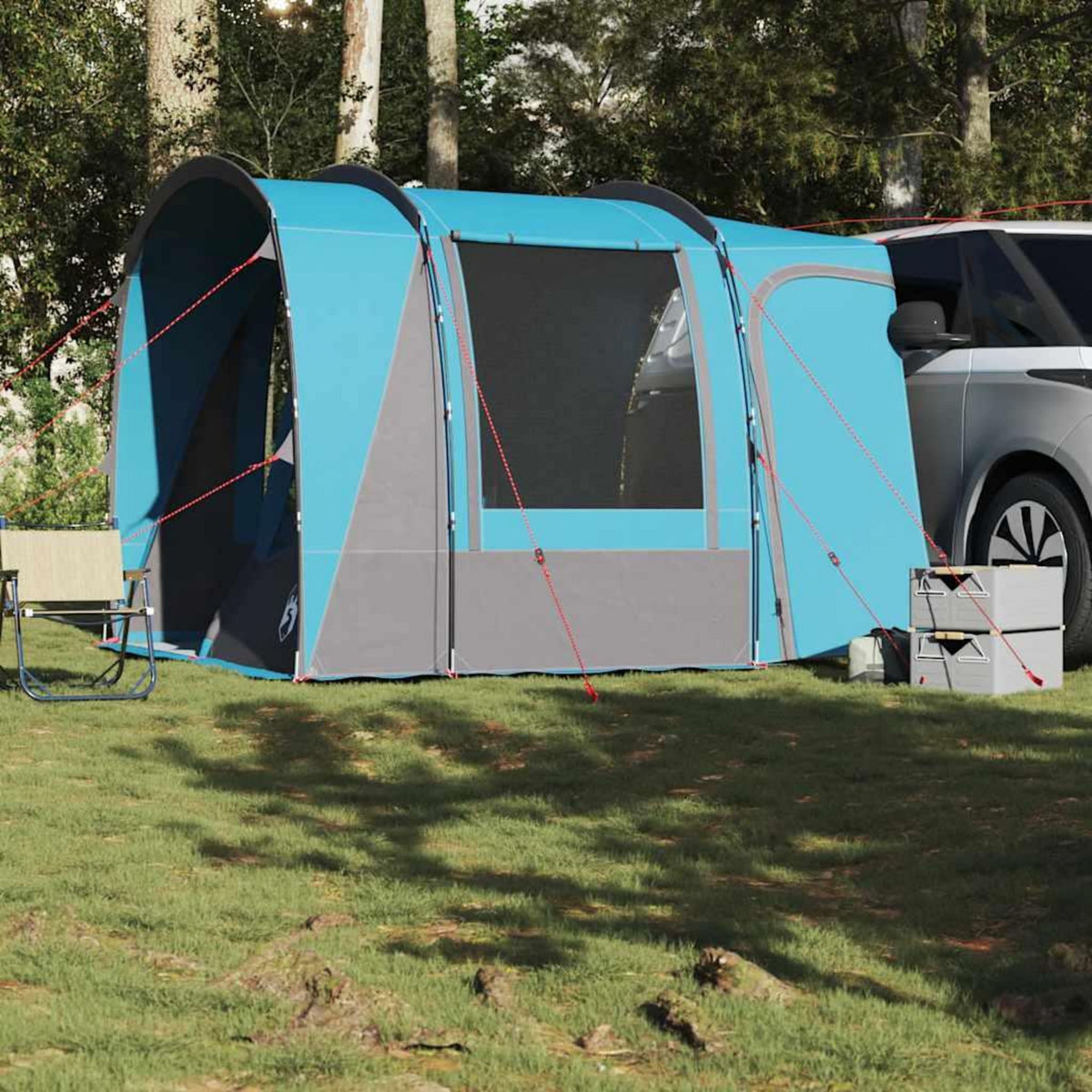 VIDAXL Tente de voiture 4 personnes bleu impermeable