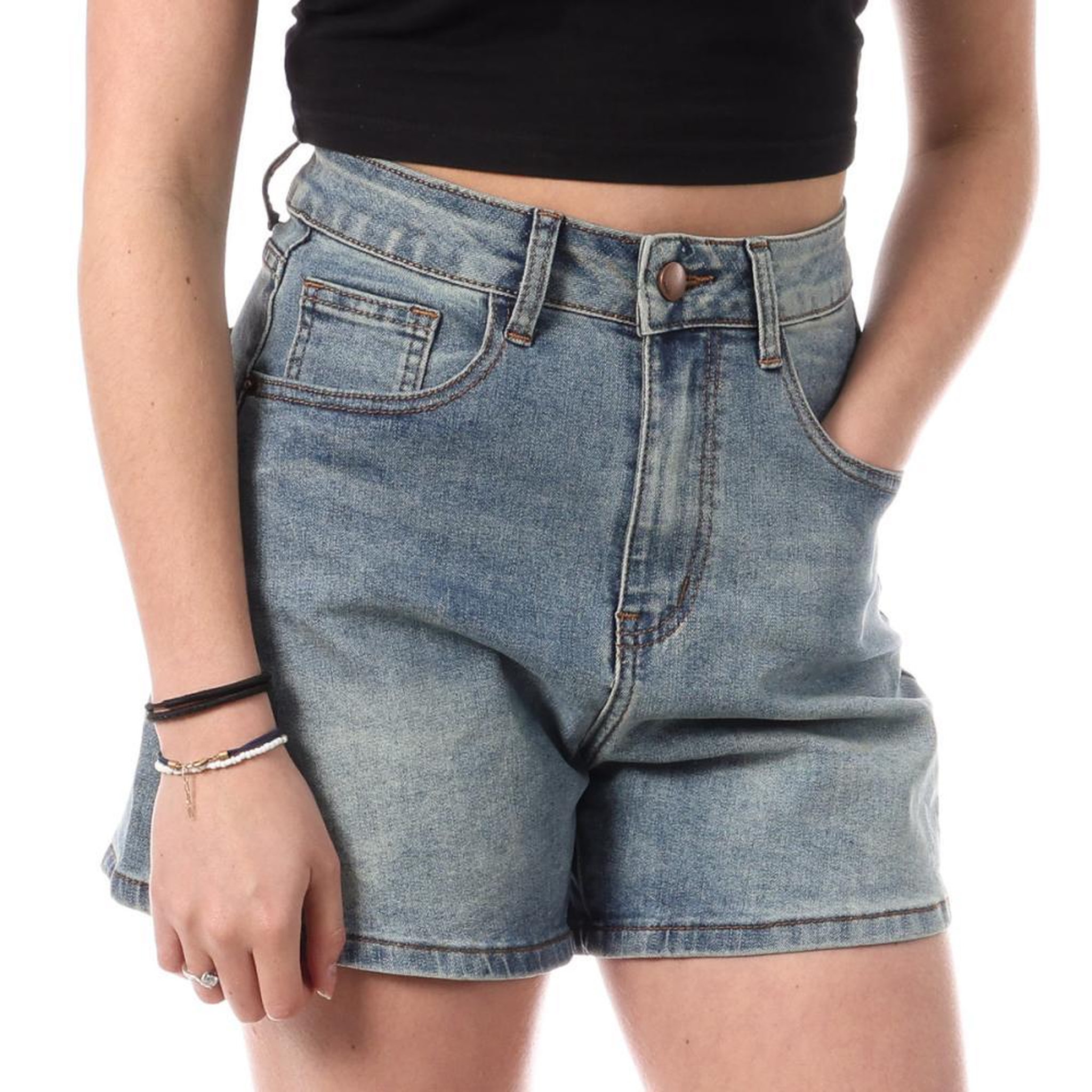 MONDAY PREMIUM Short Bleu Femme Monday Premium Dirty. Coloris disponibles : Bleu