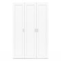 Voir la diapositive 4 : ID MARKET Armoire 3 portes VITO blanc penderie 120 cm avec étagères