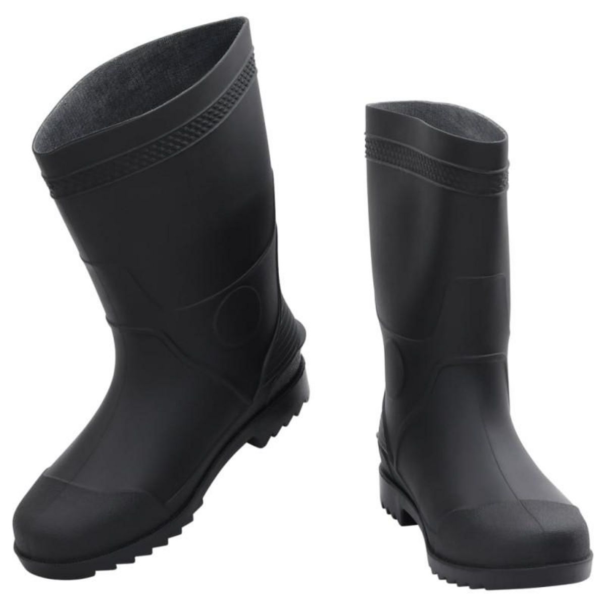 VIDAXL Bottes de pluie noir taille 42 PVC