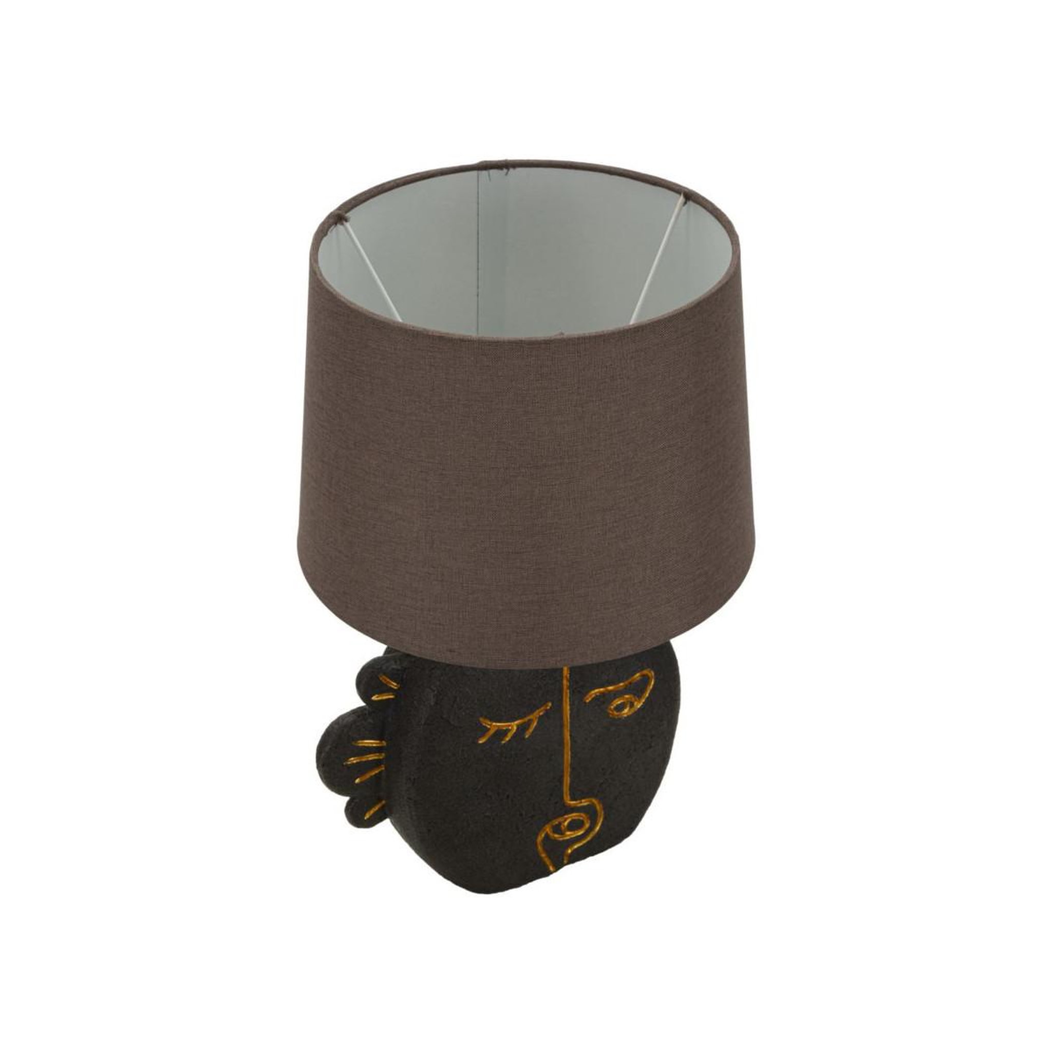 Voir la diapositive 2 : Paris Prix Lampe à poser en résine  tribal  39cm marron