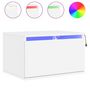 Voir la diapositive 5 : VIDAXL Tables de chevet murales avec lumieres LED 2 pcs blanc