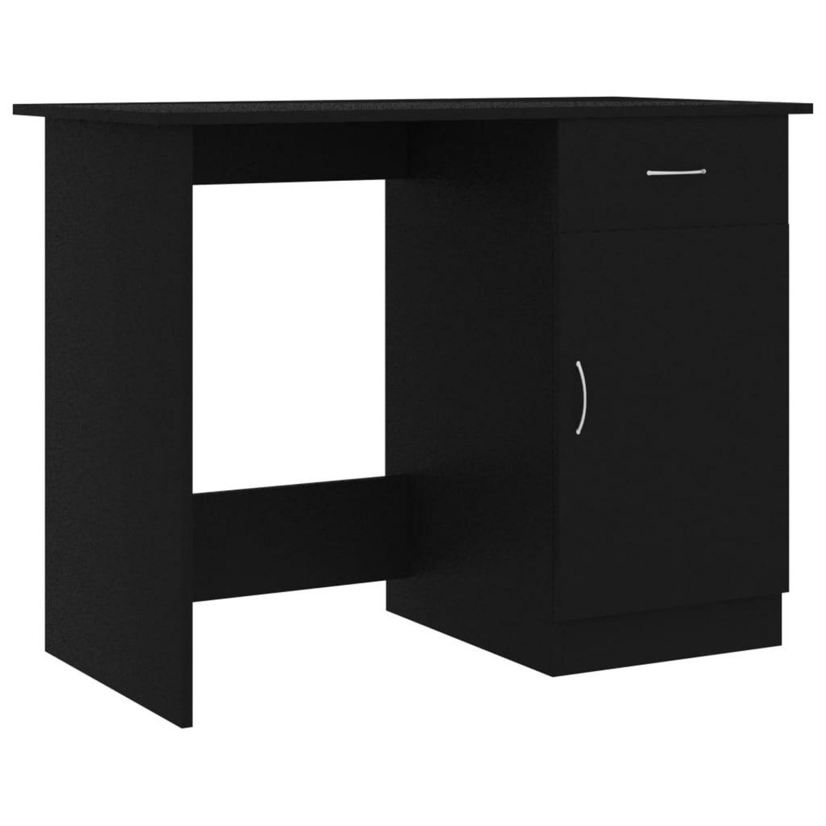 VIDAXL Bureau Noir 100x50x76 cm Bois d'ingenierie