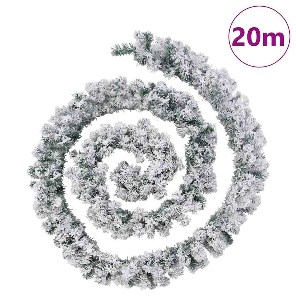 VIDAXL Guirlande de Noël avec lumieres LED vert 20 m PVC