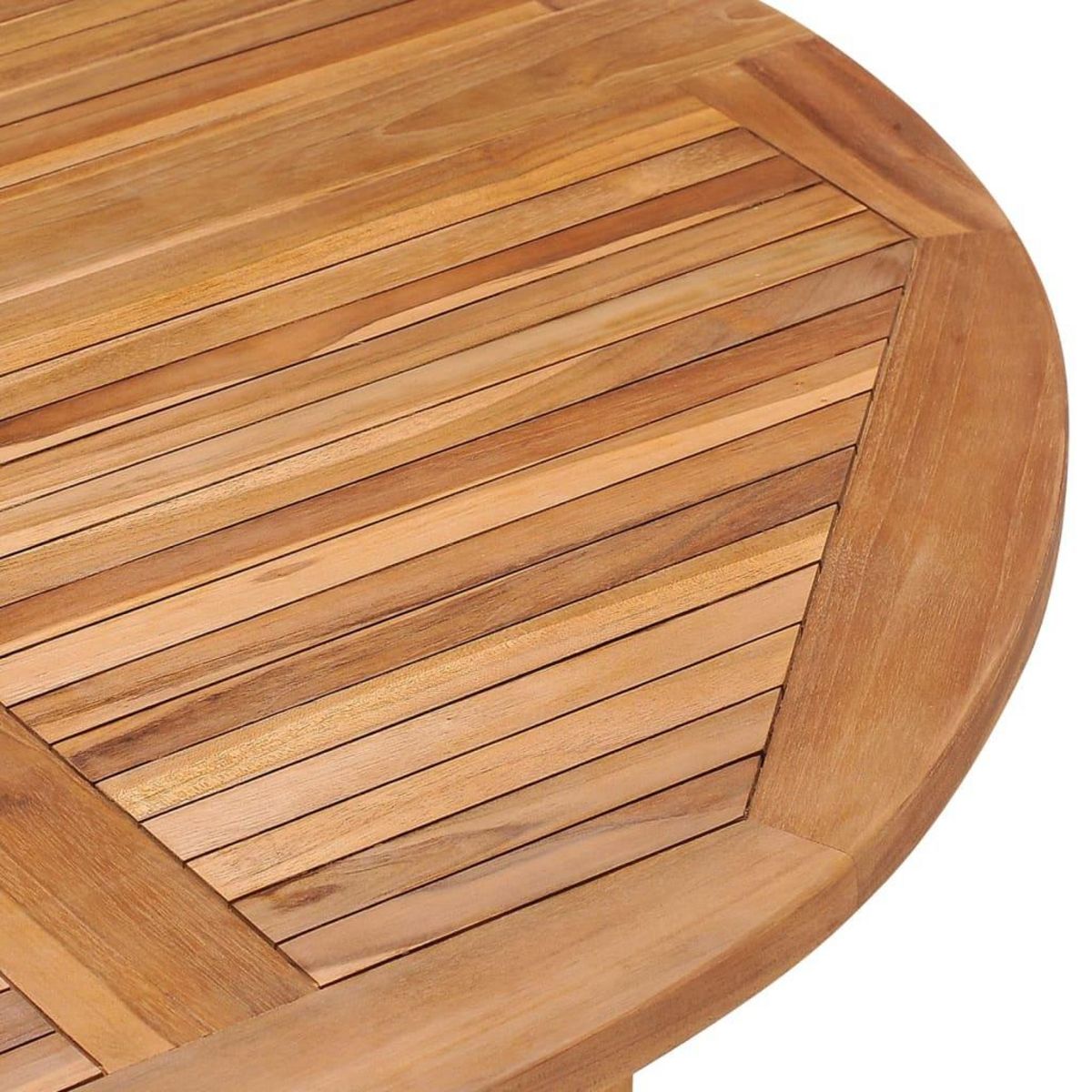 VIDAXL Table a dîner de jardin pliable Ø110x75 cm Bois massif de teck