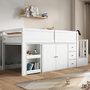 Voir la diapositive 4 : MERAX Lit combiné enfant 90x200 cm coloris blanc mdf