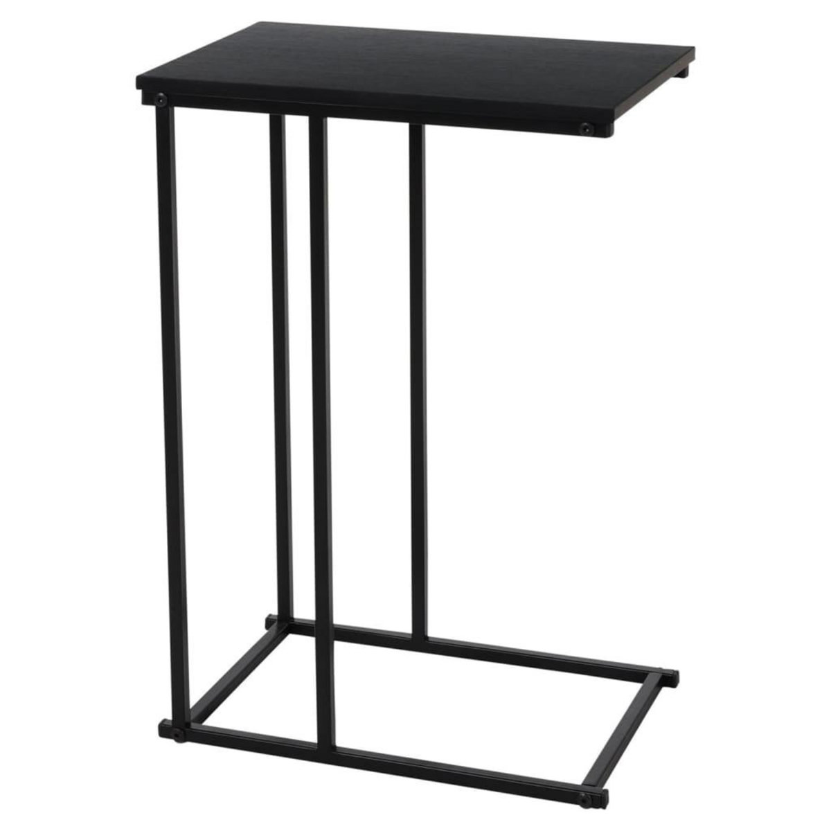 H&S Collection H&S Collection Table d'appoint avec dessus en MDF noir