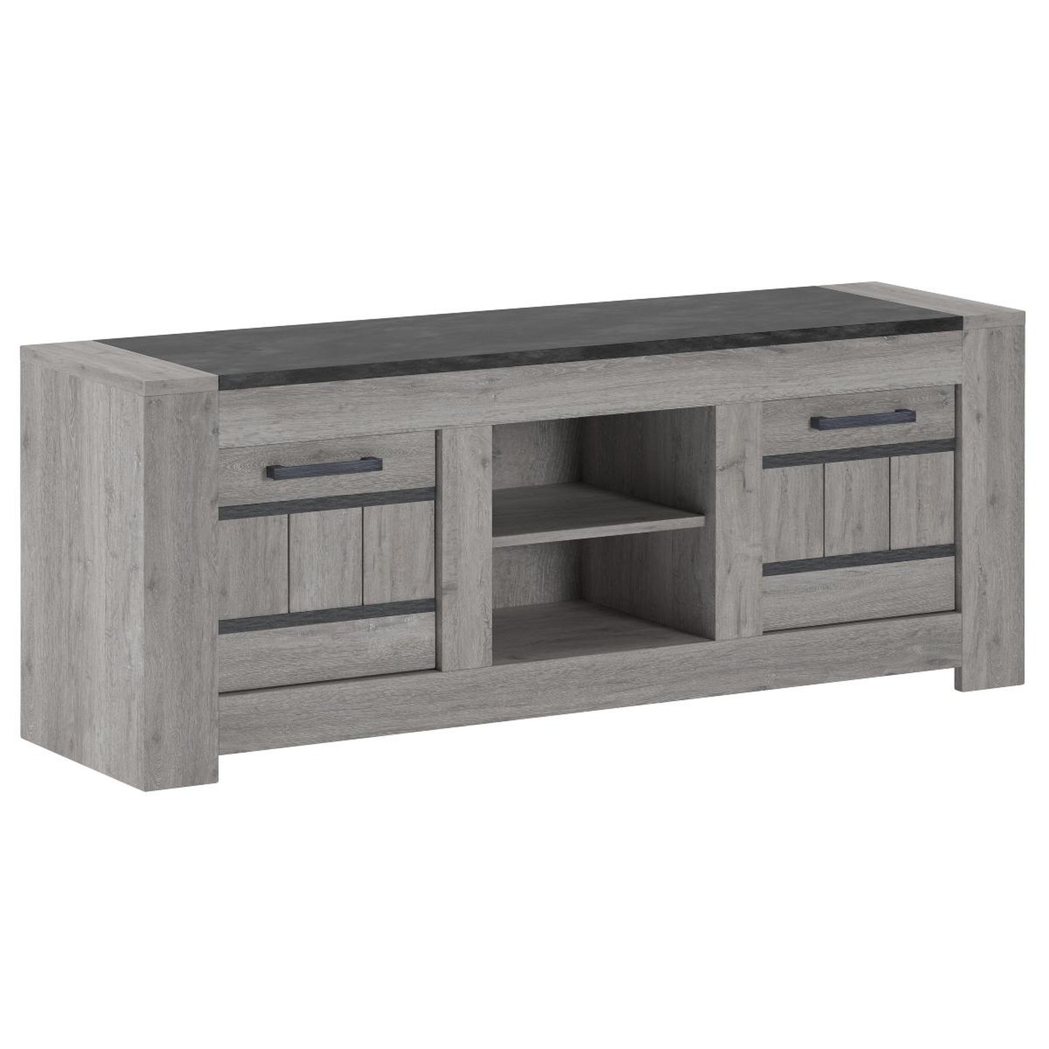 JLC KREATION Meuble tv moderne chêne gris maya