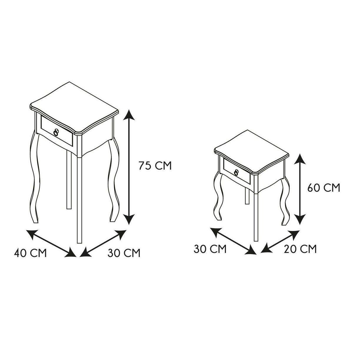 TOILINUX Duo de sellette Victoria - Blanc et Bois