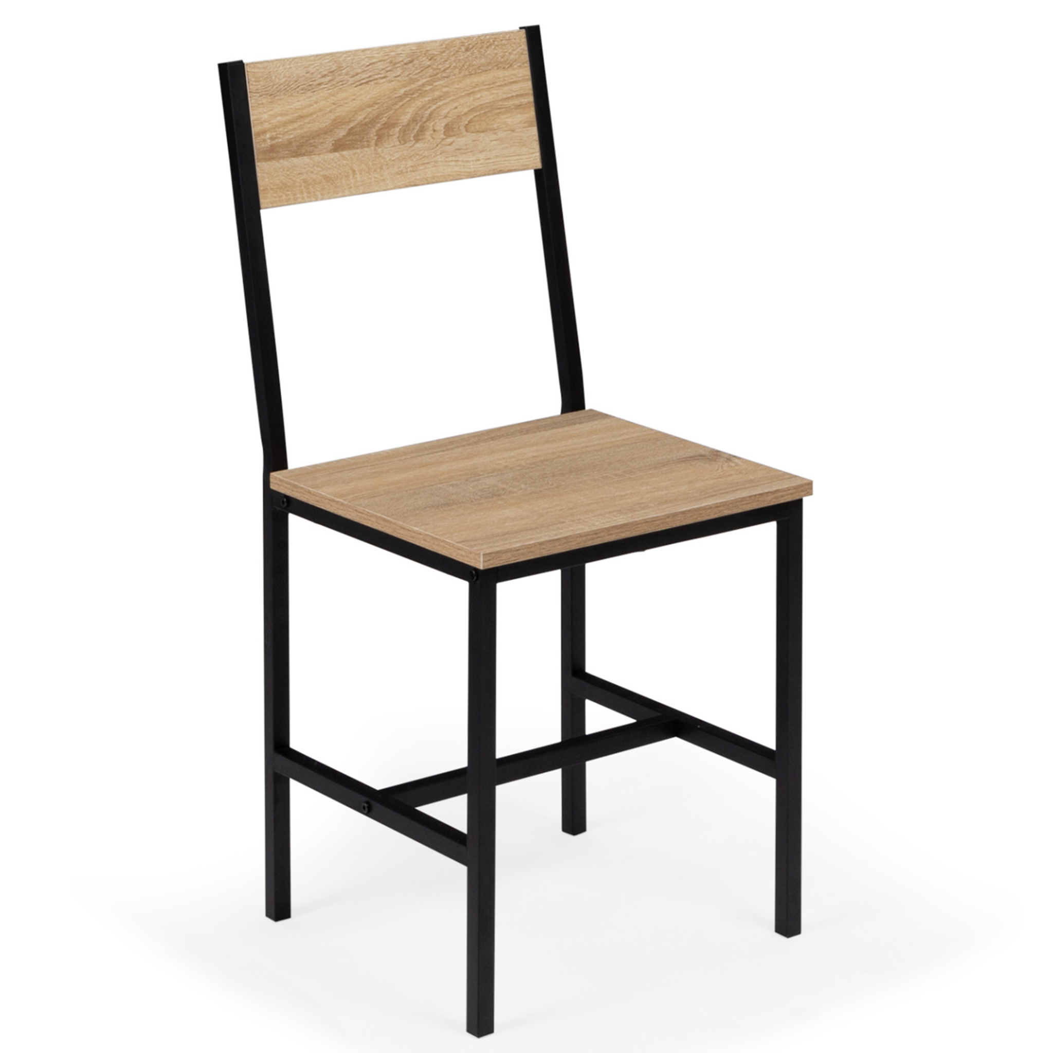 Voir la diapositive 3 : ID MARKET Lot de 4 chaises de cuisine detroit design industriel