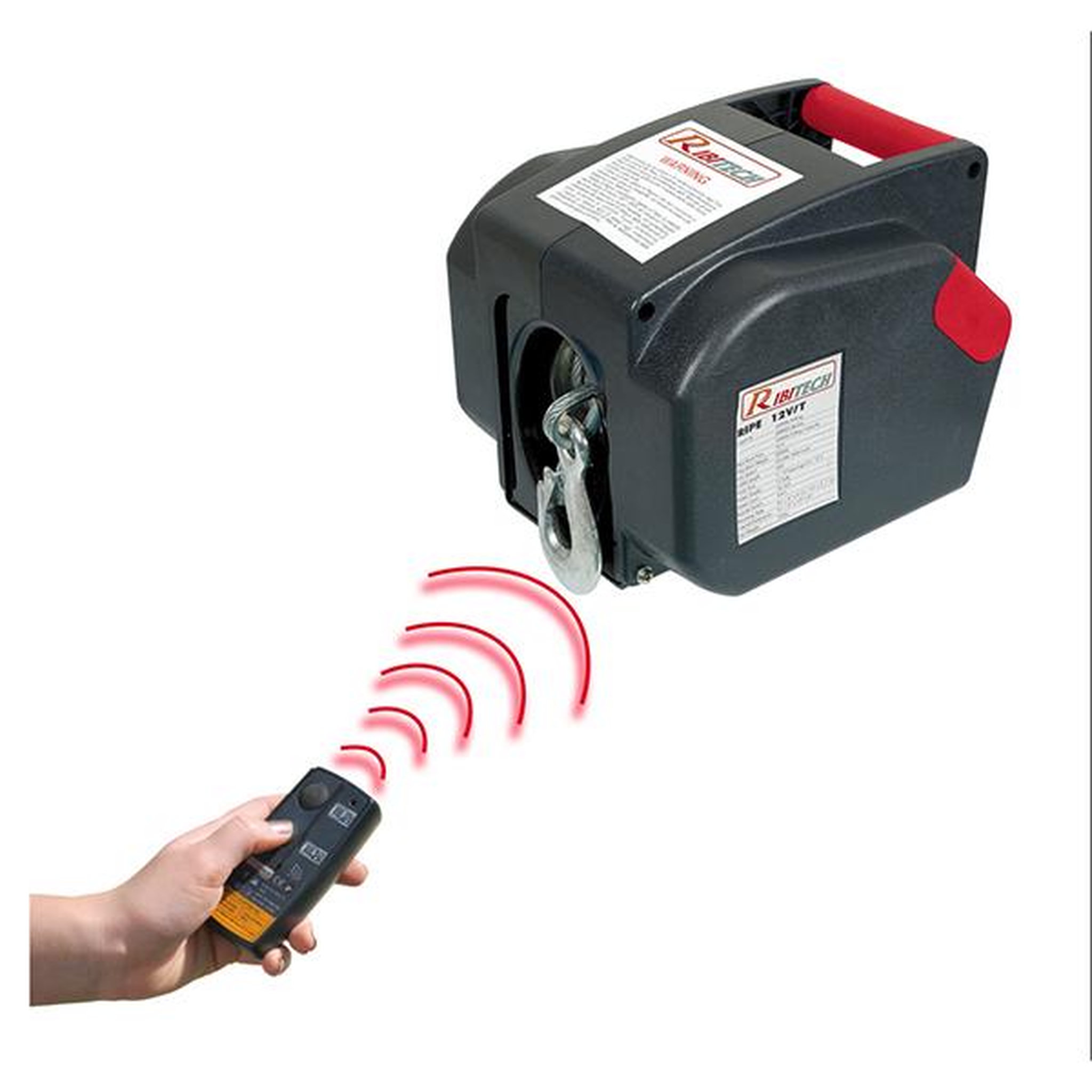 Ribitech Treuil électrique voiture 12v à télécommande - PE12V/T