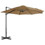 Voir la diapositive 2 : VIDAXL Parasol de jardin avec base portable taupe