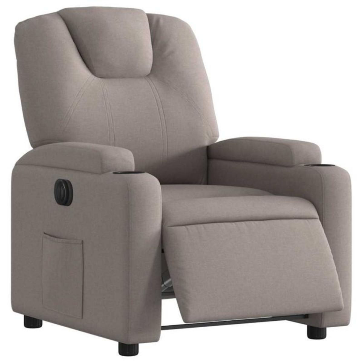 VIDAXL Fauteuil inclinable électrique Taupe Tissu