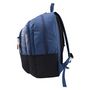 Voir la diapositive 5 : Sac à dos Premium brillant dans le noir 3 compartiments polyester noir et bleu TIGER STREET CODE
