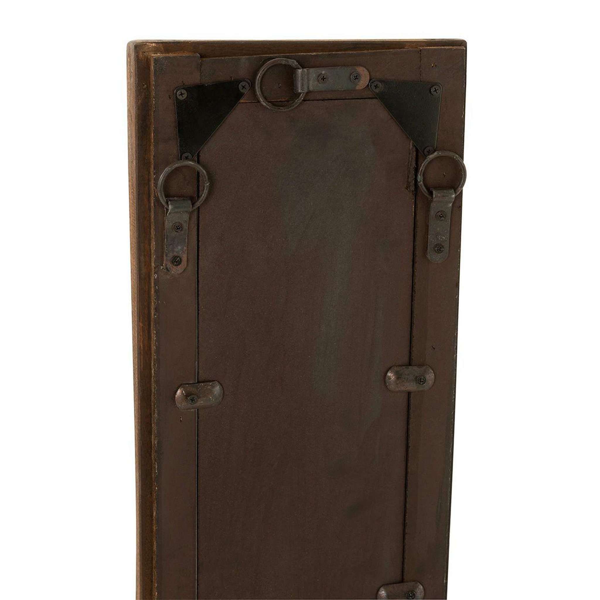 Voir la diapositive 4 : J-LINE Miroir à Poser Déco en Bois  Slim  120cm Marron
