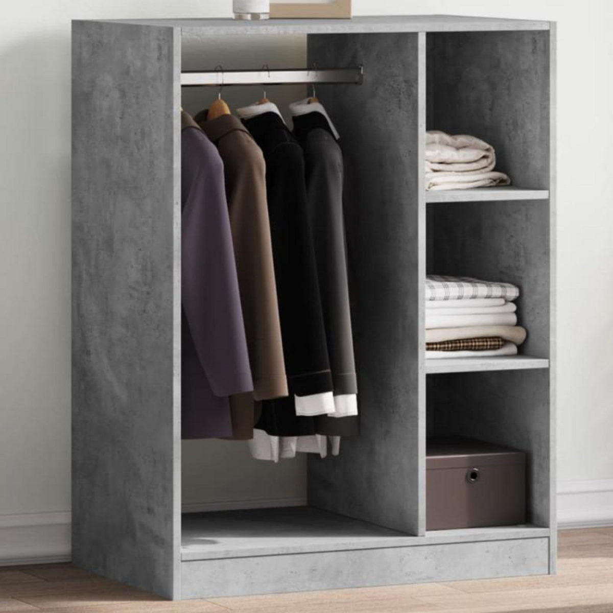 VIDAXL Garde robe gris béton 77x48x102 cm bois d ingénierie