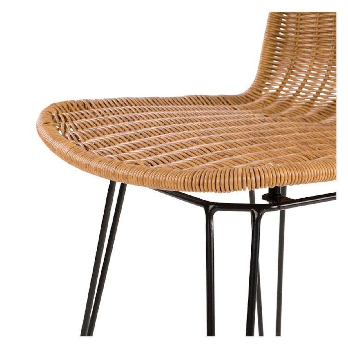 Rendez vous déco Lot de 2 chaises de bar mi-hauteur 63 cm en résine tressée marron - Jigani