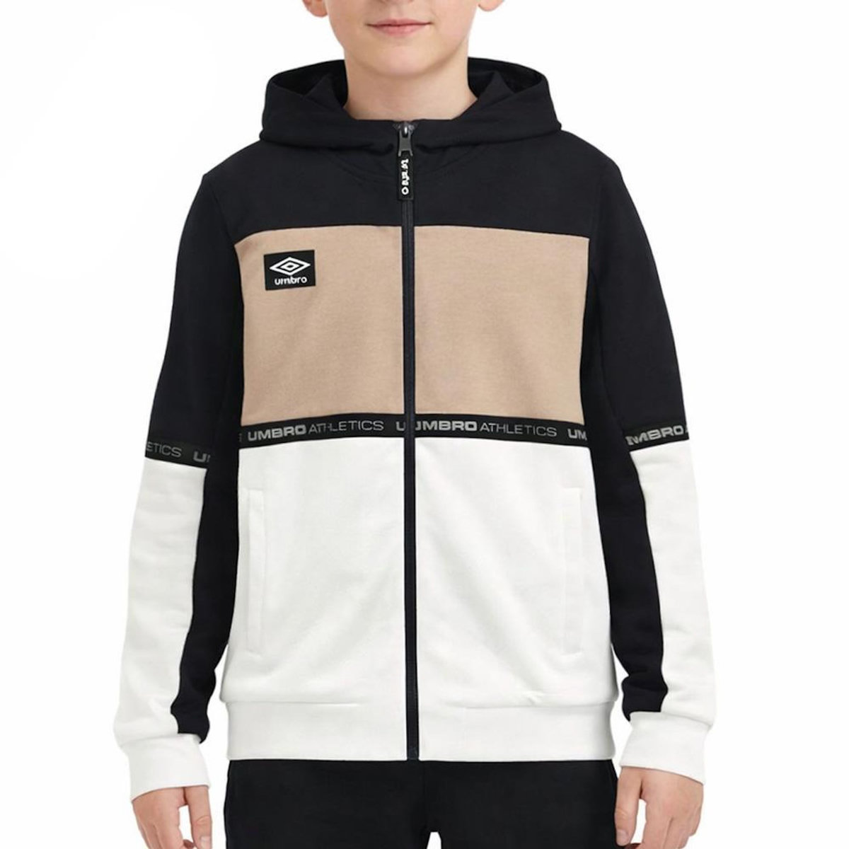 UMBRO Sweat Marine/Blanc Garçon  Umbro Prt Fz