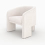 Voir la diapositive 1 : Rendez vous déco Fauteuil en tissu texturé crème-Nelia