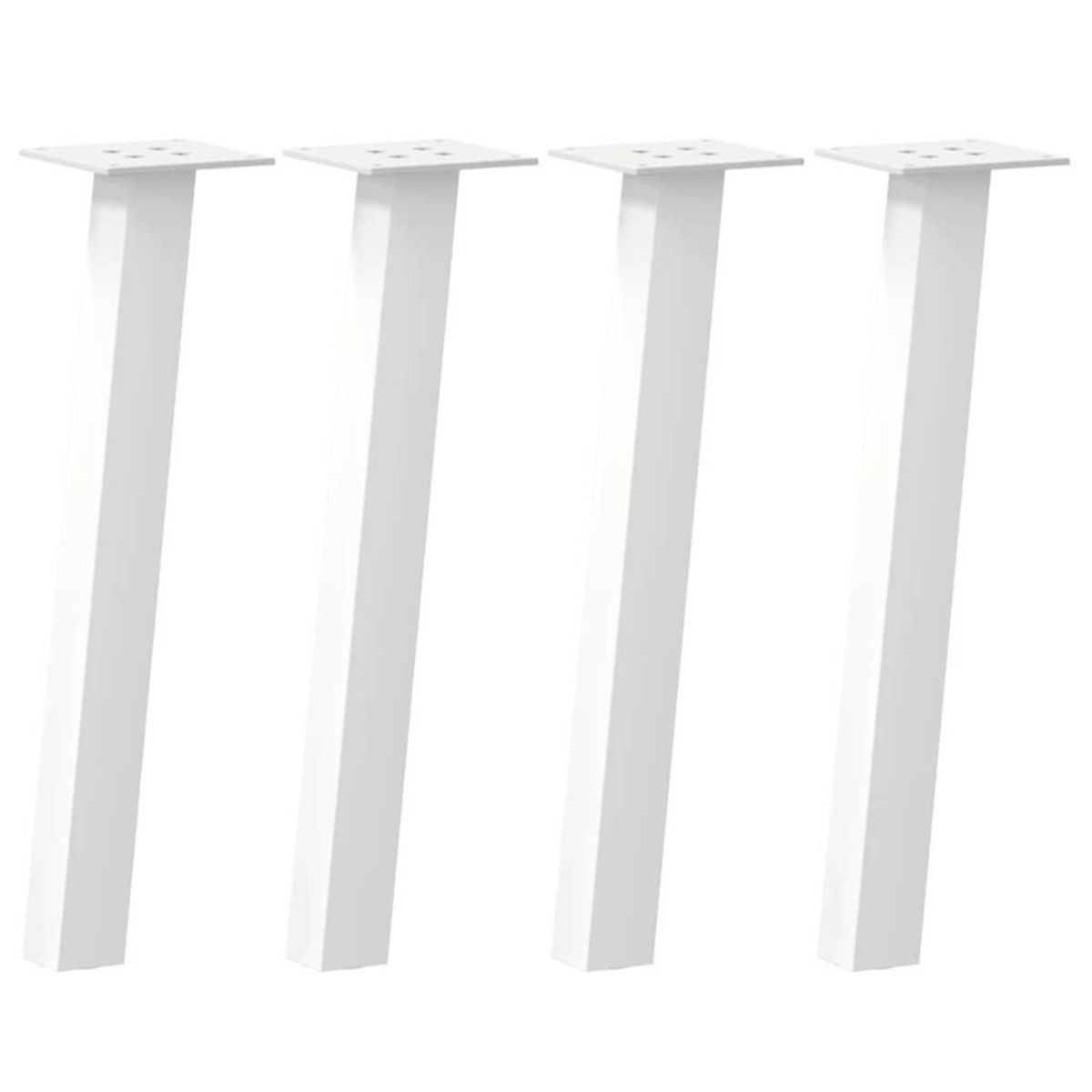 VIDAXL Pieds de table basse 4 pcs blanc 42 cm acier