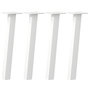 Voir la diapositive 2 : VIDAXL Pieds de table basse 4 pcs blanc 42 cm acier